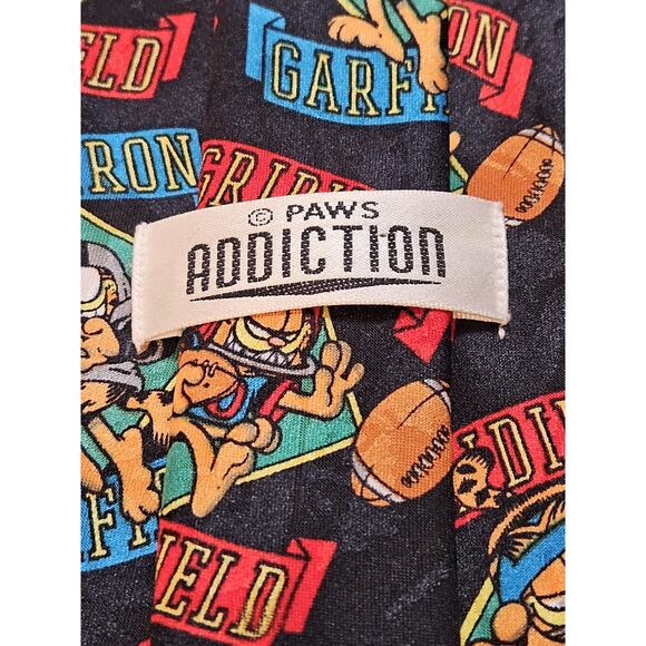Gridiron Garfield Vintage Football Novelty Tie Paws Addiction - Picture 3 of 4
